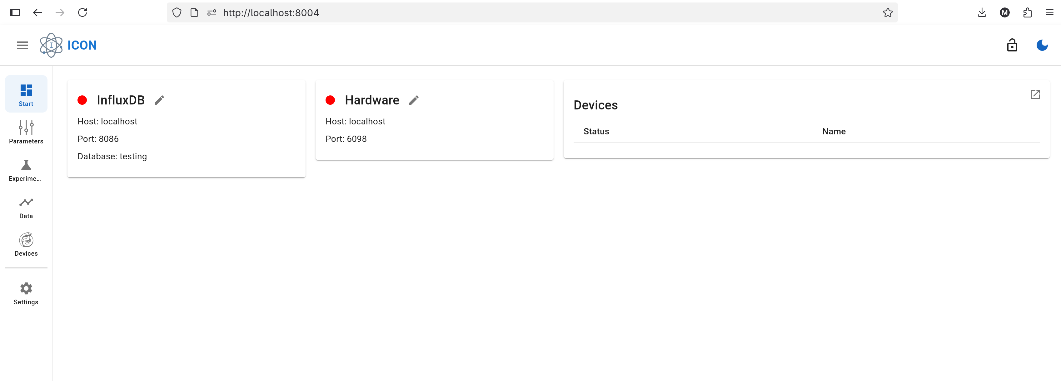 Start page