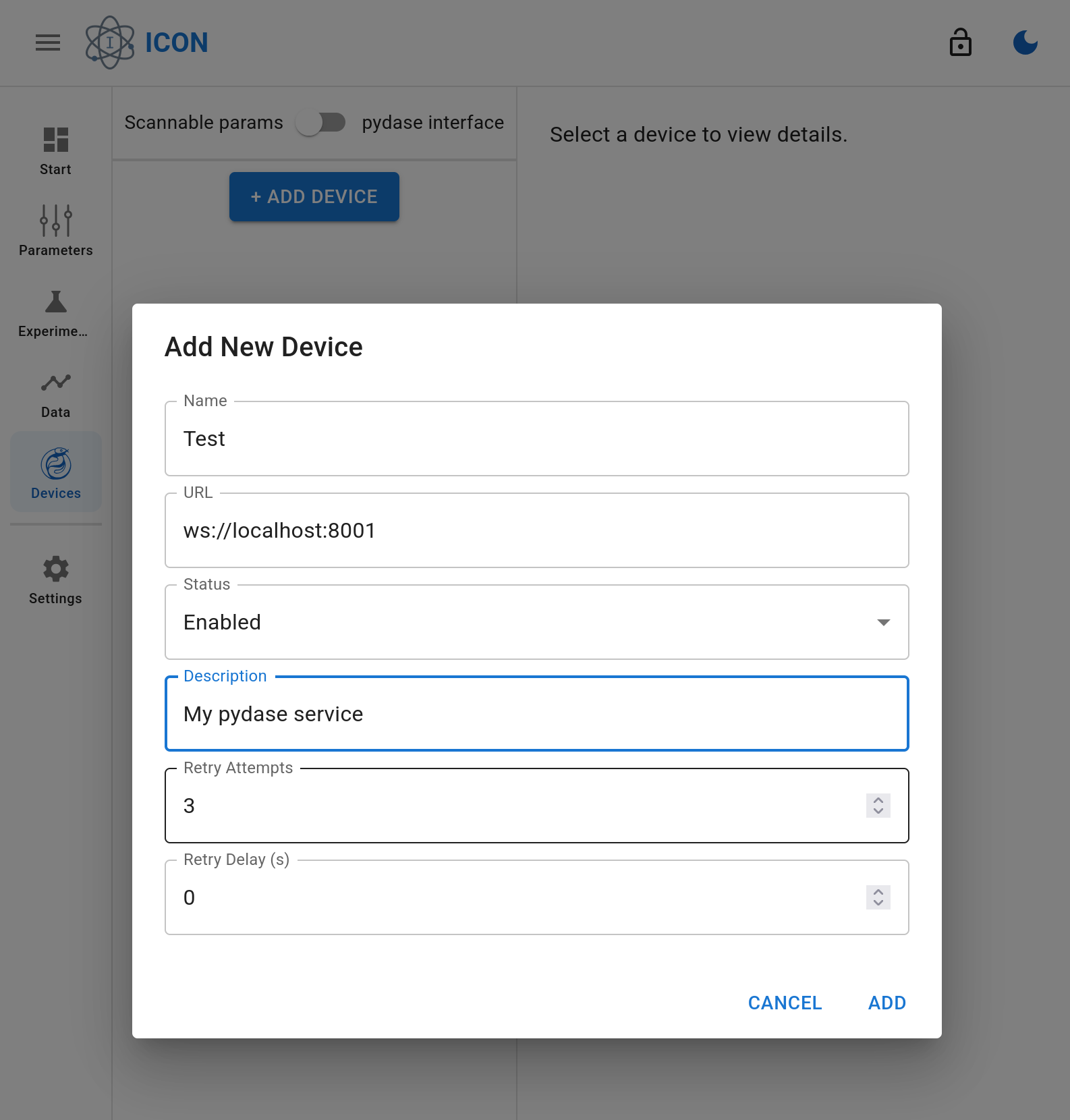 Adding a new device